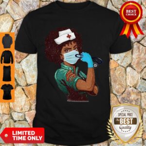 Top Strong Women Black Nurse Shirt
