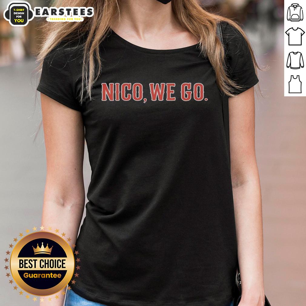 Good Nico We Go Nico Hoerner Chicago Cubs Baseball T-Shirt - Image 3