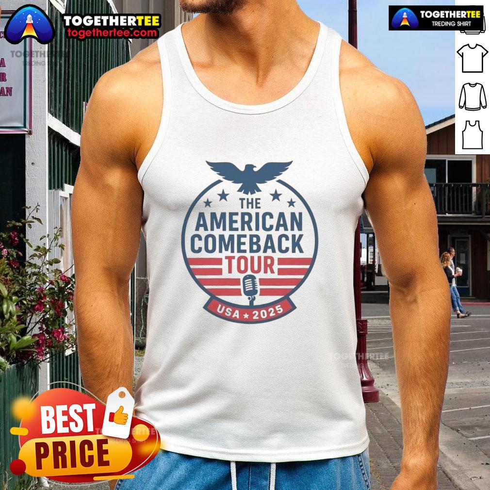 Top The American Comeback Tour USA 2025 Charlie Kirk T-Shirt - Image 4