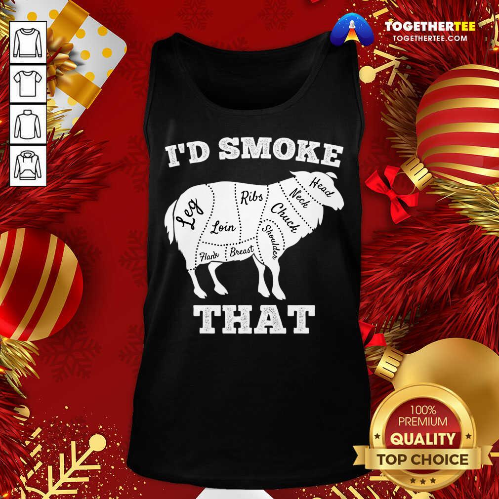 Good I'd Smoke That Lamb Funny Grilling Party Saying Vintage T-Shirt - Image 3