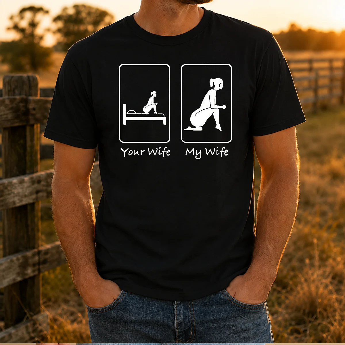 Premium Your Wife Vs My Wife Comparison Humorous Marriage Joke Shirt