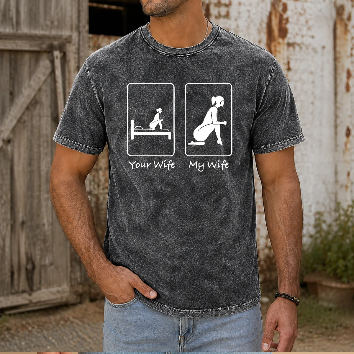 Premium Your Wife Vs My Wife Comparison Humorous Marriage Joke Shirt - Image 8