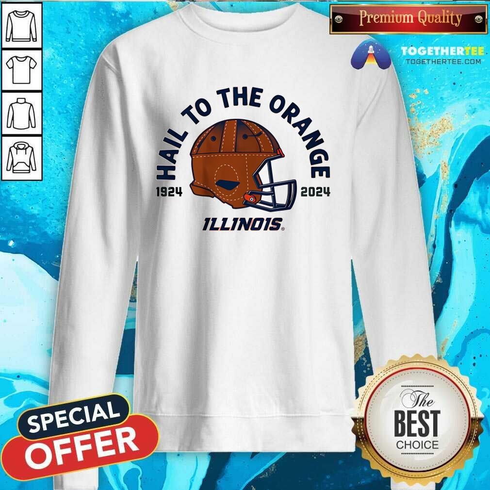 Original Illinois Football The 100 Year Helmet T-Shirt - Image 4