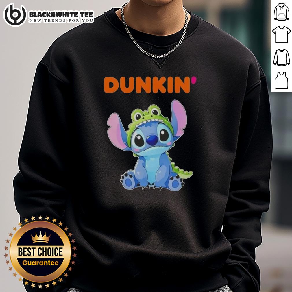 Awesome Stitch Cosplay Crocodile X Dunkin' Donuts T-Shirt - Image 5