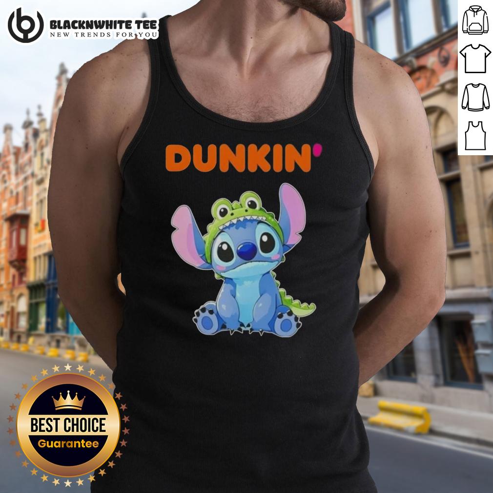 Awesome Stitch Cosplay Crocodile X Dunkin' Donuts T-Shirt - Image 4