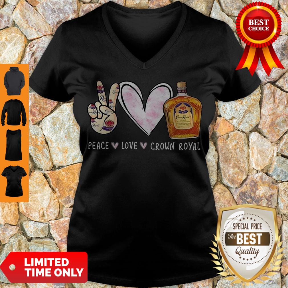 Nice Peace Love Crown Royal Shirt - Image 5