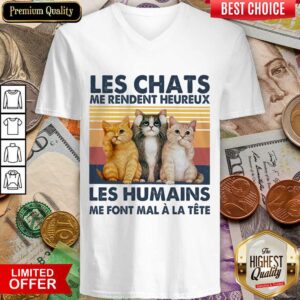 Alternative view of Perfect Cat Les Chats Me Rendent Heureux Les Humains Shirt