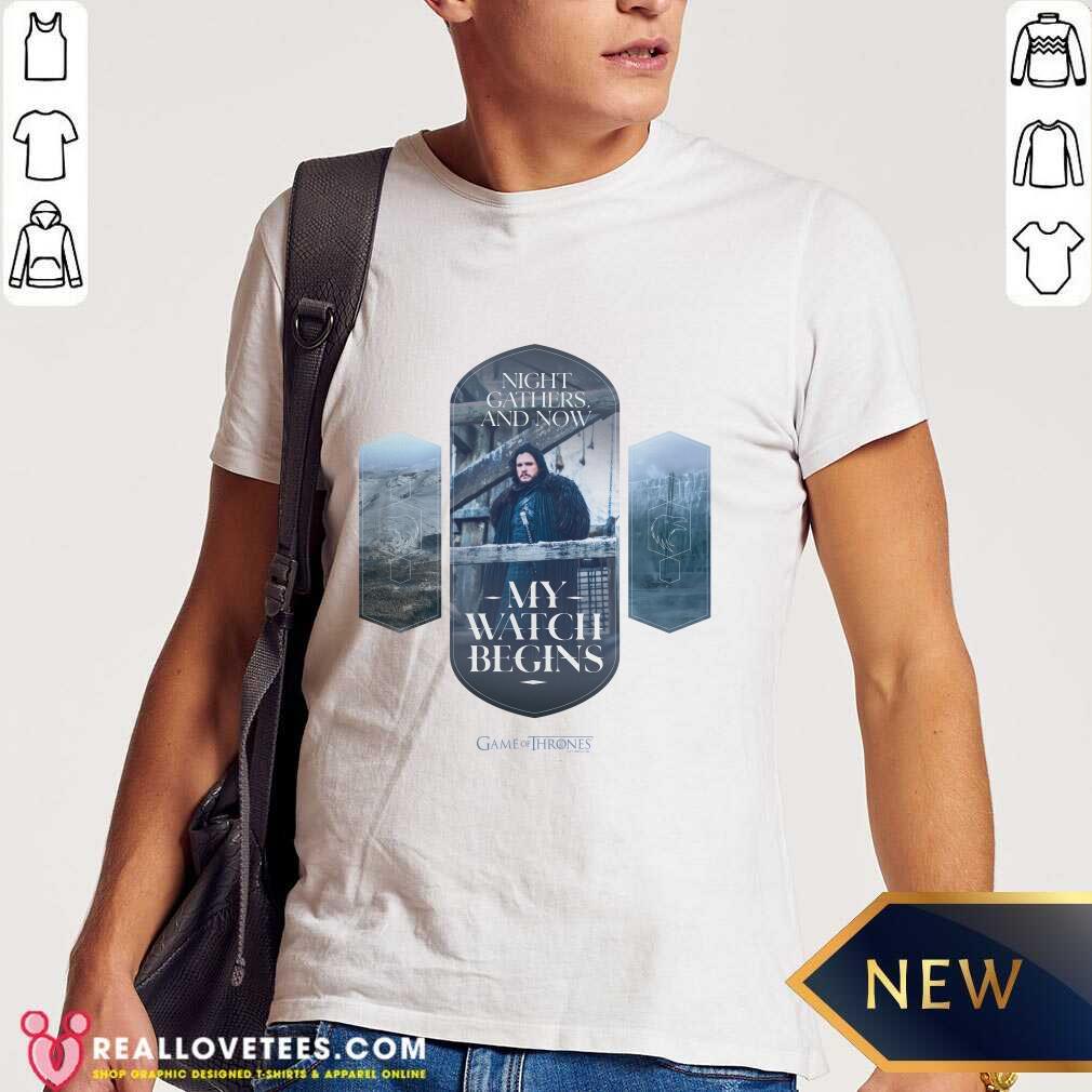 Game of Thrones Jon Snow My Watch Begins T-shirt