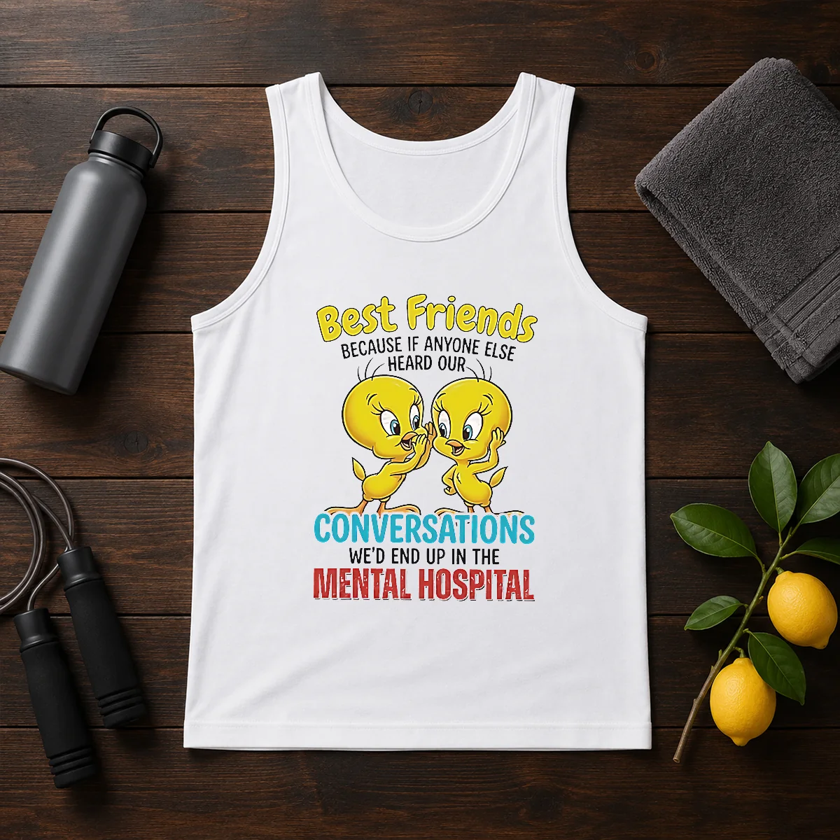 Awesome Tweety Because If Anyone Else Heard Our Conversations Mental Hospital Shirt - Image 3