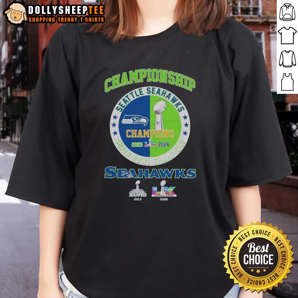 Premium Seattle Seahawks Super Bowl LX Championship T-Shirt - Image 3