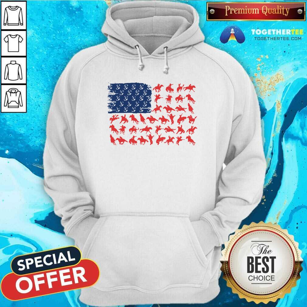 Cowboy And Horse American Flag Shirt - Image 5