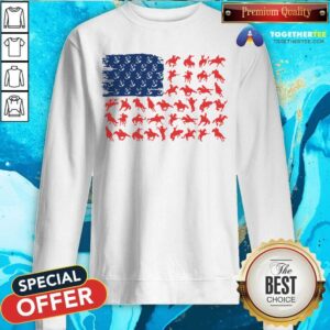 Alternative view of Cowboy And Horse American Flag Shirt