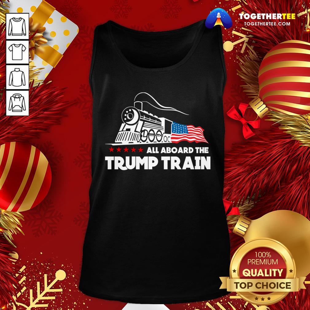 Great 2020 All Aboard The Trump Train Keep America Great Signature Shirt - Image 3