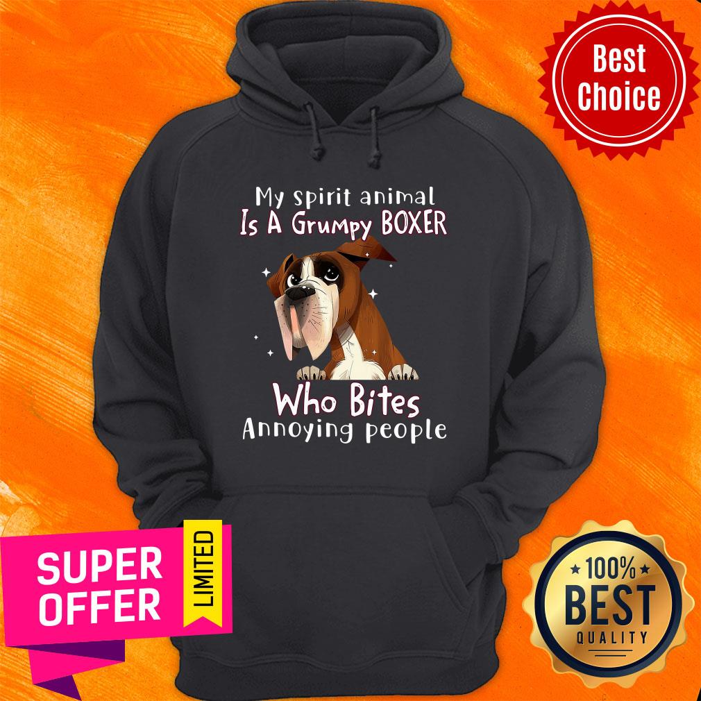My Spirit Animal Is A Grumpy Boxer Who Bites Annoying People Shirt - Image 5