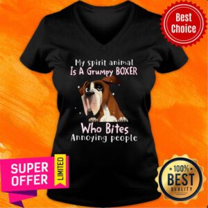 Alternative view of My Spirit Animal Is A Grumpy Boxer Who Bites Annoying People Shirt