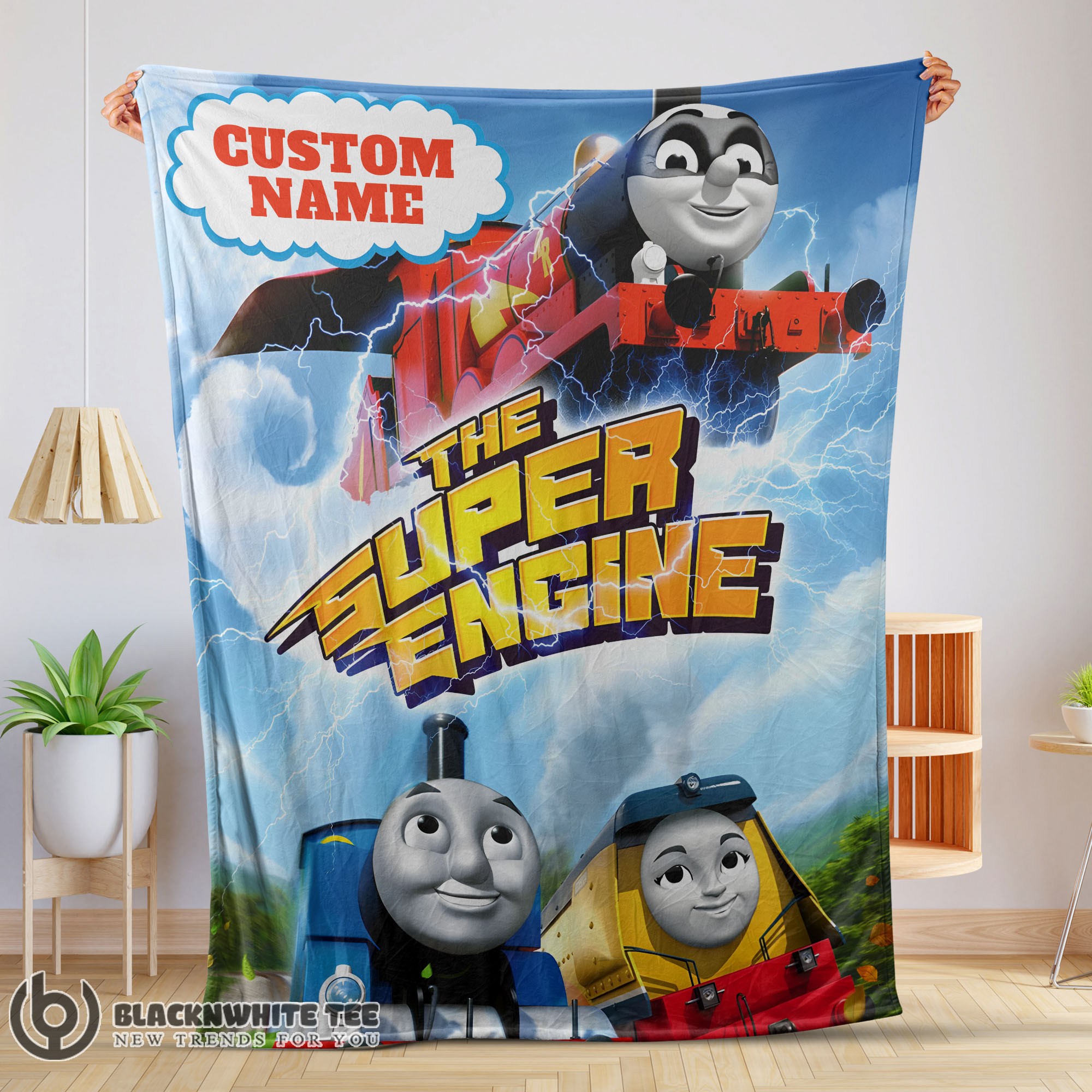 Official Premium Thomas & Friends The Super Engine Poster Blanket Fleece Customized Blanket