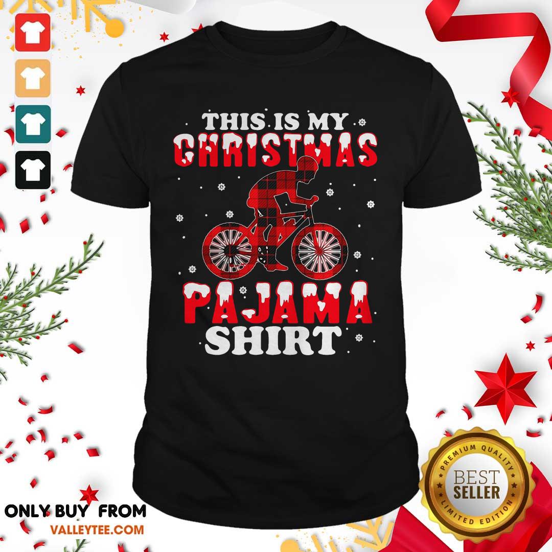 Nice Mountain Biking This Is My Christmas Pajama Shirt