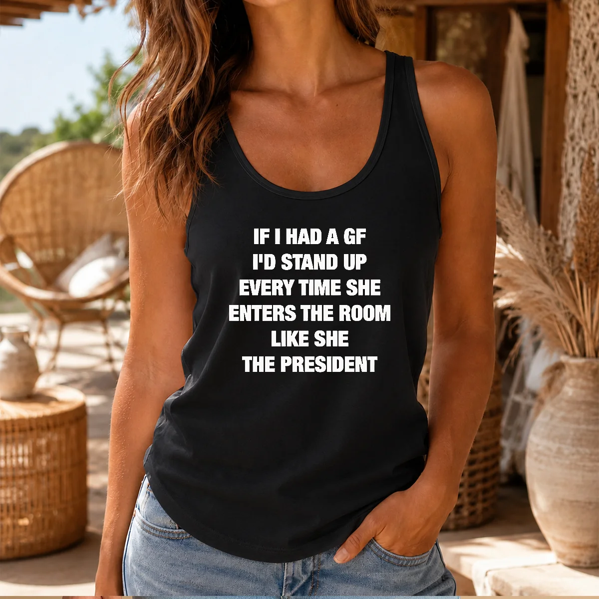 Premium If I Had A Gf I'D Stand Up Every Time She Enters The Room Like She The President Shirt - Image 3