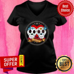 Alternative view of Amor Sugar Skull Couple Dia De Muertos Shirt