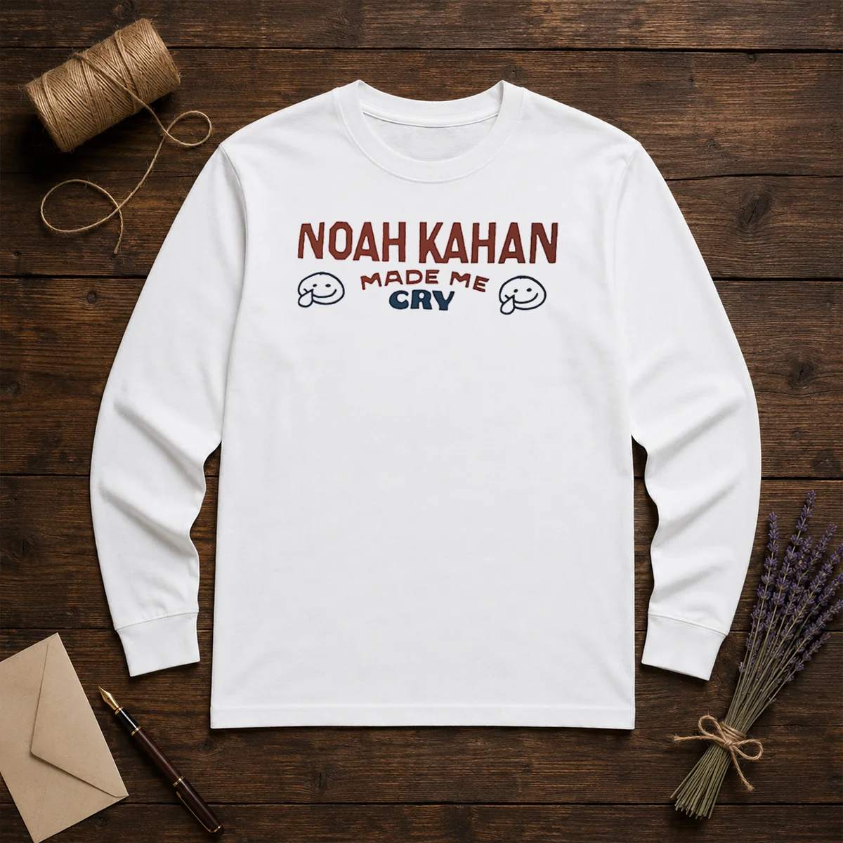 Good Noah Kahan Made Me Cry Smiley Face Shirt - Image 5