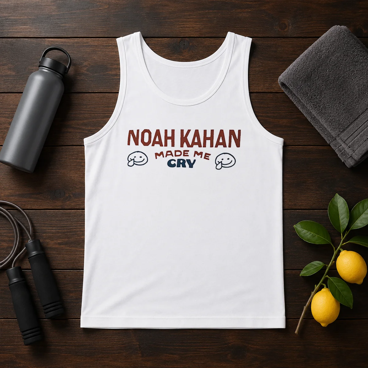 Good Noah Kahan Made Me Cry Smiley Face Shirt - Image 3
