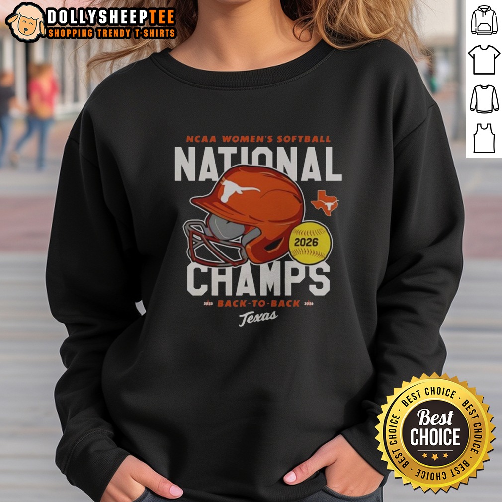 Pretty Texas Longhorns NCAA Women's Softball National Champs 2026 Shirt - Image 5