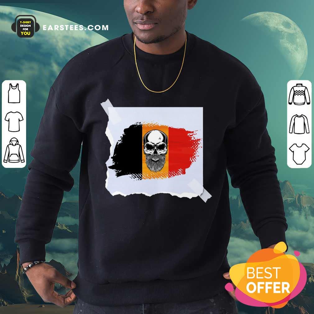 Top Skull Belgian Flag Shirt - Image 3