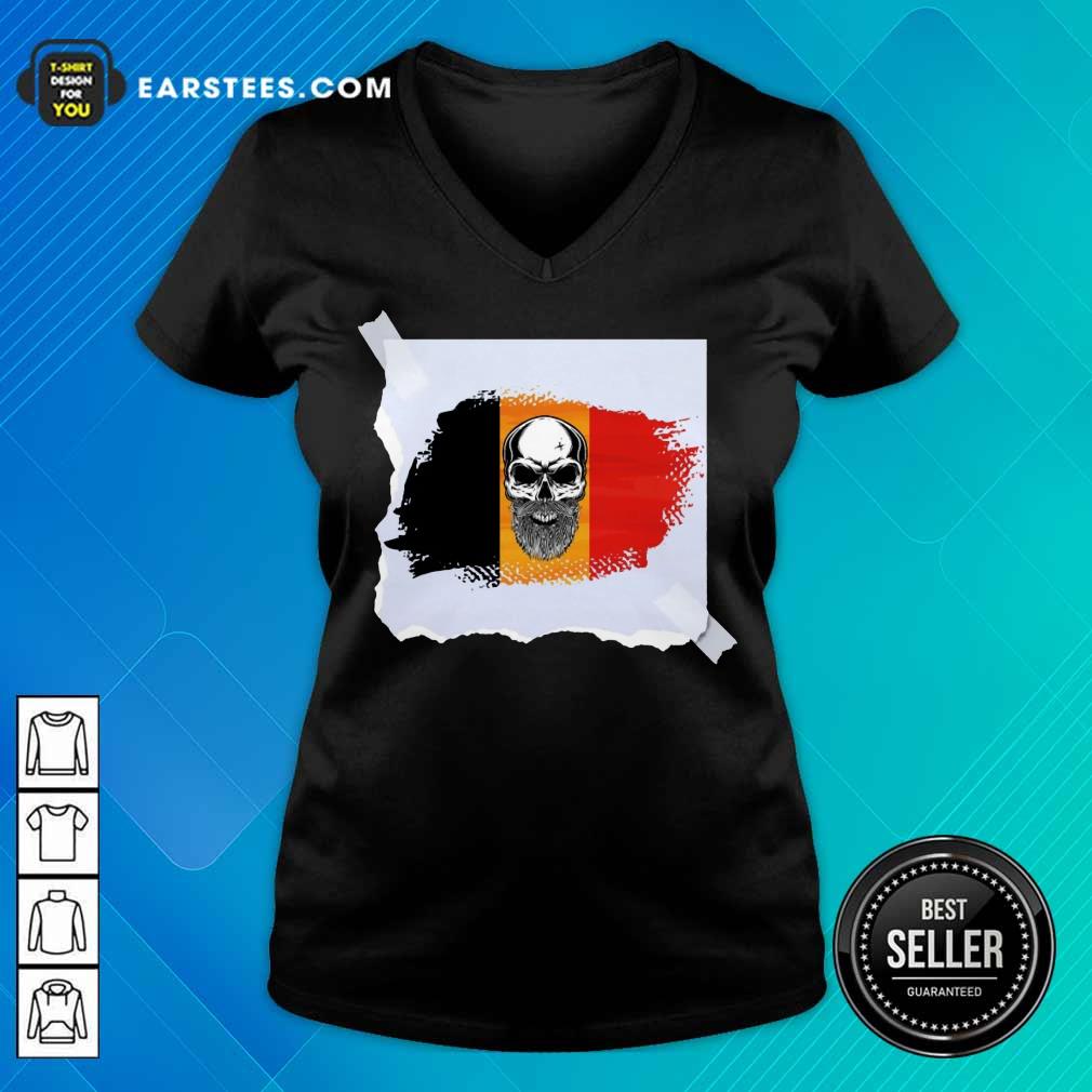 Top Skull Belgian Flag Shirt - Image 5