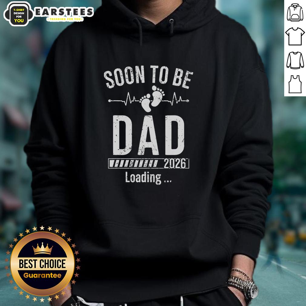 Funny Soon To Be Dad Est 2026 Loading T-Shirt - Image 2