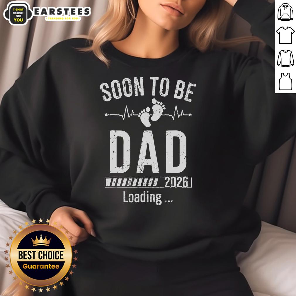 Funny Soon To Be Dad Est 2026 Loading T-Shirt - Image 5