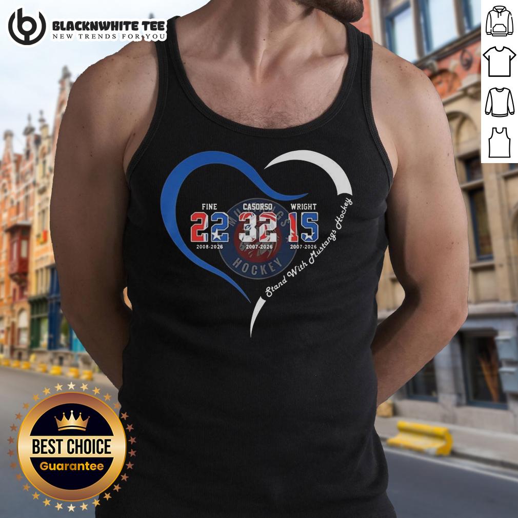 Nice Ogden Mustangs Hockey Fine 22 Casorso 32 Wright 15 2026 Heart T-Shirt - Image 3