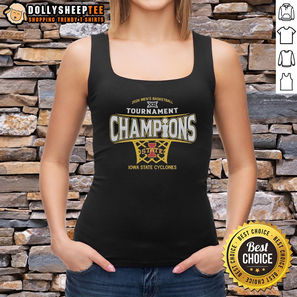 Original Iowa State Cyclones Mens Basketball 2026 Big 12 Conference Tournament Champions T-Shirt - Image 4