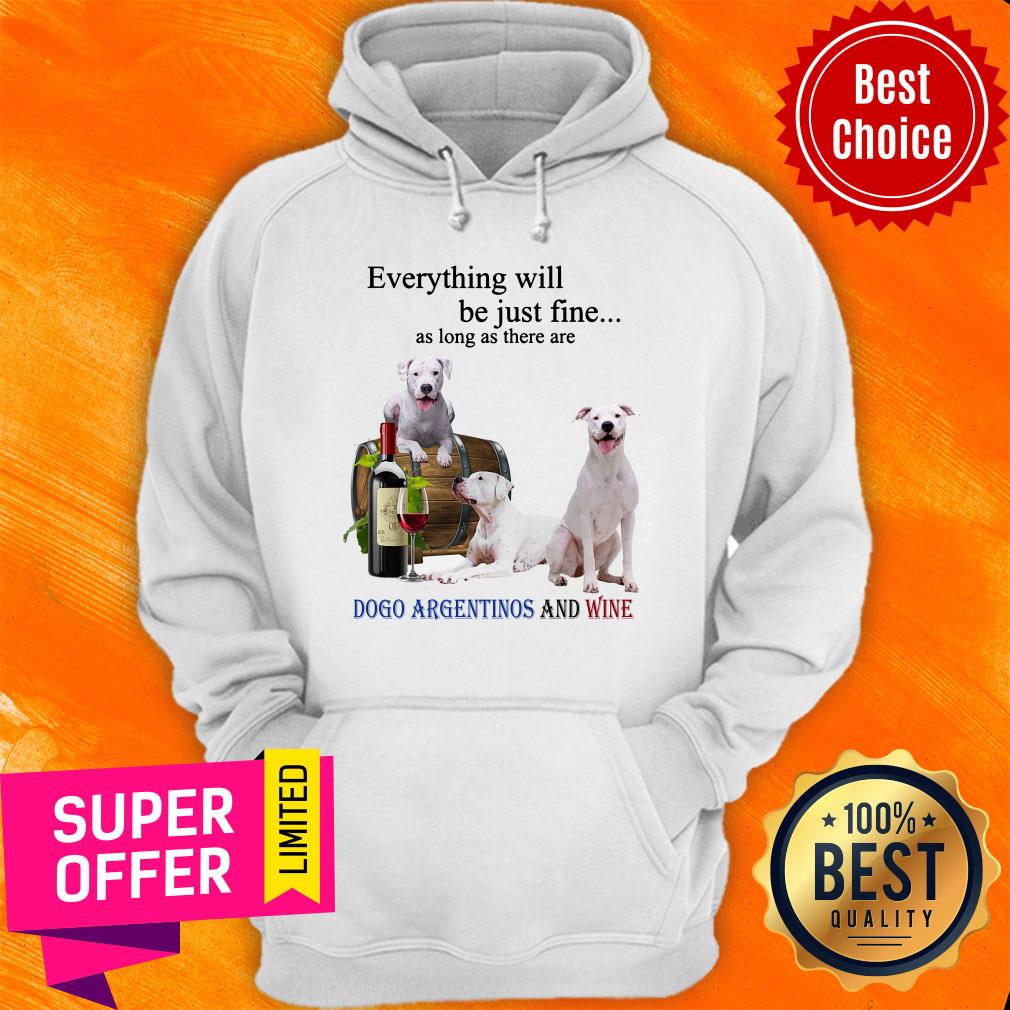Dogo Argentino Just Fine Wine For Dog Shirt - Image 2
