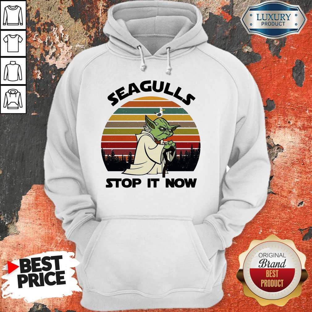 Official Master Yoda Seagulls Stop It Now Vintage Shirt - Image 2