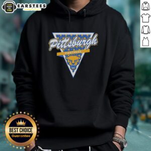 Alternative view of Awesome Pittsburgh Panthers Football Palm Tree Pattern Inside A Triangle Logo T-Shirt
