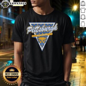 Awesome Pittsburgh Panthers Football Palm Tree Pattern Inside A Triangle Logo T-Shirt