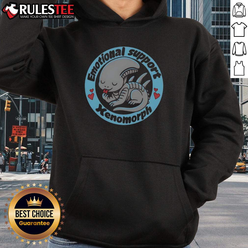 Cute Emotional Support Xenomorph Alien Predator T-Shirt - Image 2