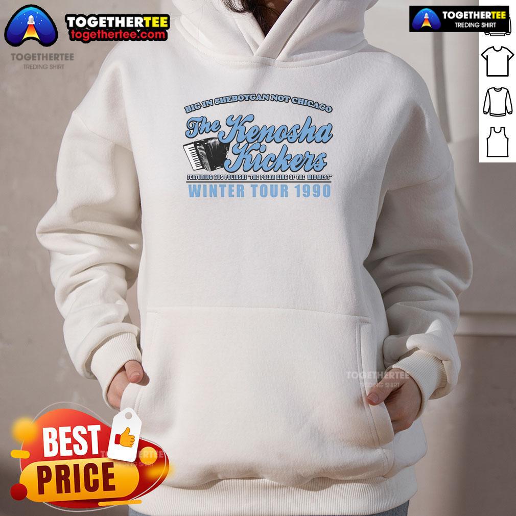 Official Big In Sheboygan Not Chicago The Kenosha Kickers Winter Tour 1990 T-Shirt - Image 2