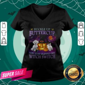 Alternative view of Halloween Bichon Up Buckle Up Buttercup You Just Flipped My Witch Switch Shirt