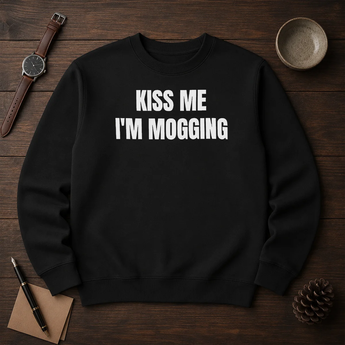Hot Kiss Me I'M Mogging Looksmaxxing Meme Shirt - Image 7