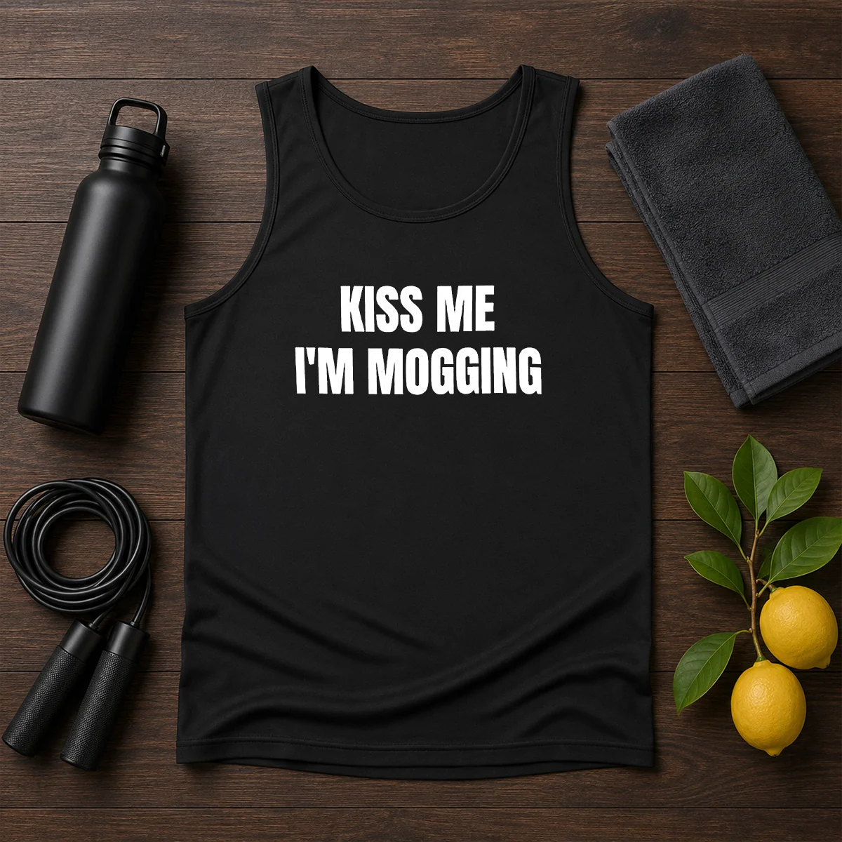 Hot Kiss Me I'M Mogging Looksmaxxing Meme Shirt - Image 3