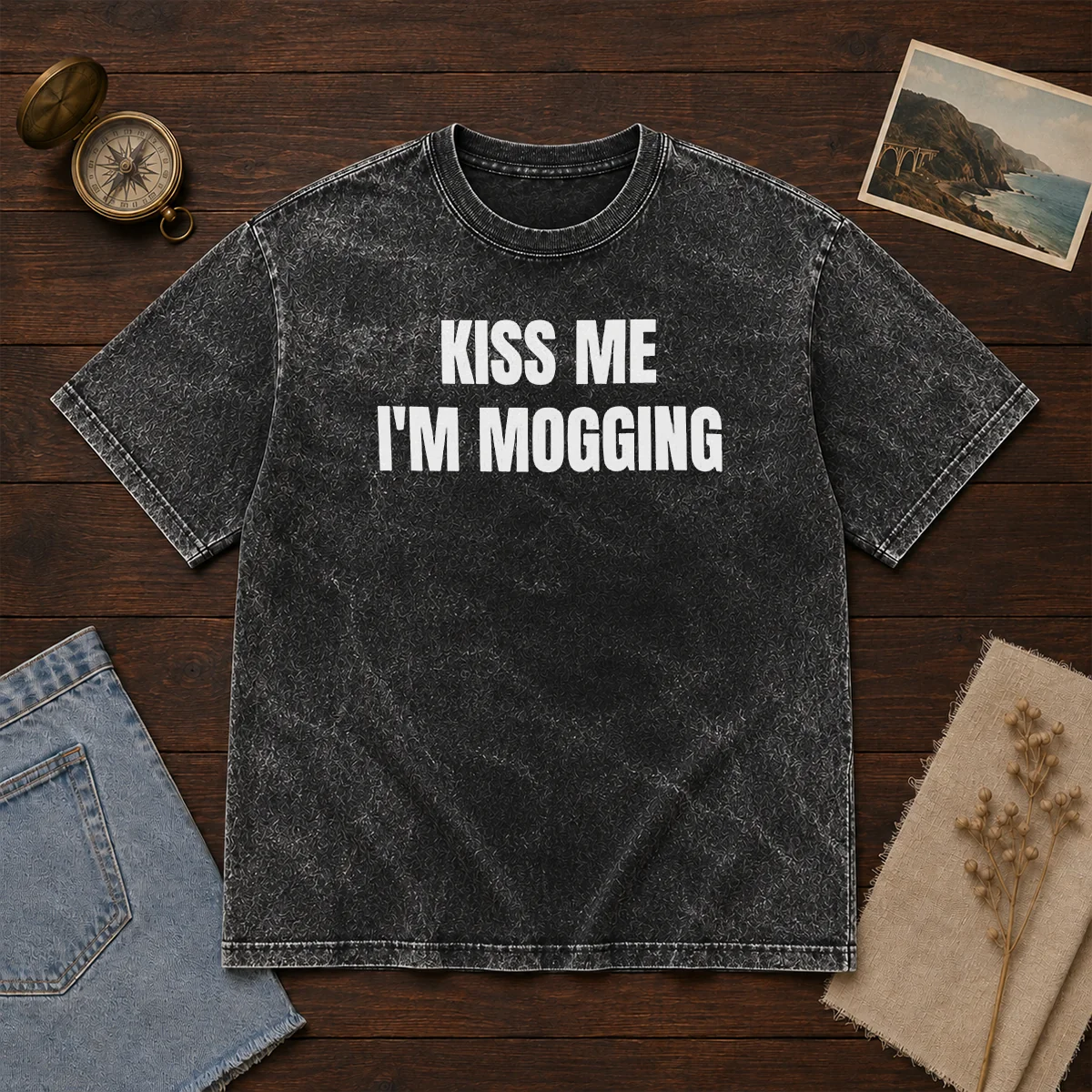 Hot Kiss Me I'M Mogging Looksmaxxing Meme Shirt - Image 8