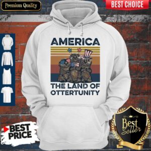 Alternative view of Pretty America The Land Of Otter Unity Independence Day Vintage Shirt