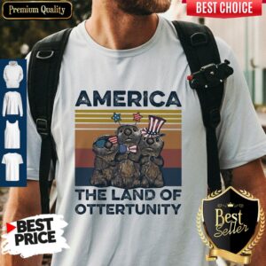 Pretty America The Land Of Otter Unity Independence Day Vintage Shirt