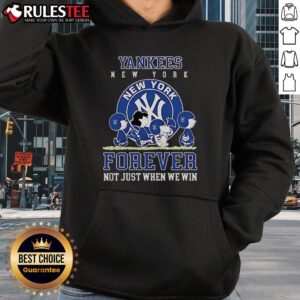 Alternative view of Happy Peanuts Charlie Brown Snoopy New York Yankees Baseball Forever Not Just When We Win T-Shirt