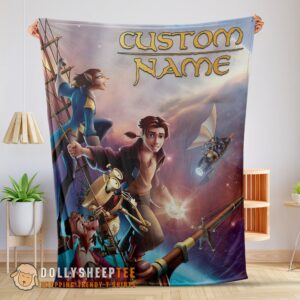 Perfect Happy Treasure Planet Movie Poster Blanket Fleece Customized Blanket