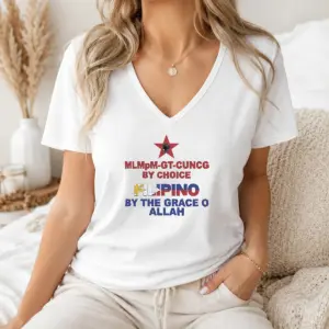 Alternative view of Top Hot Filipino By The Grace Of Allah And Mlmpm GT CUNCG By Choice Shirt