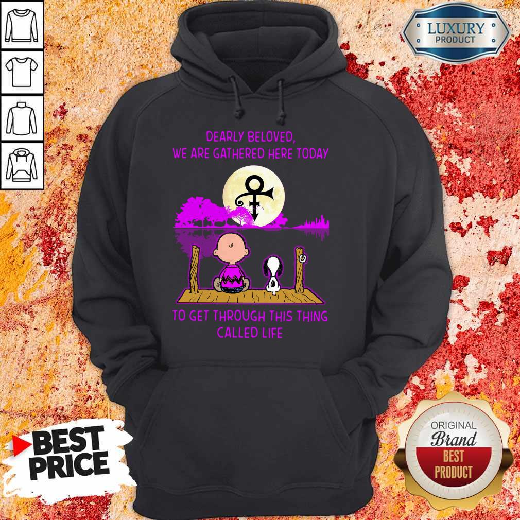 Charlie Brown And Snoopy Dearly Beloved We Are Gathered Here Today To Get Through This Thing Called Life Water Shirt - Image 5