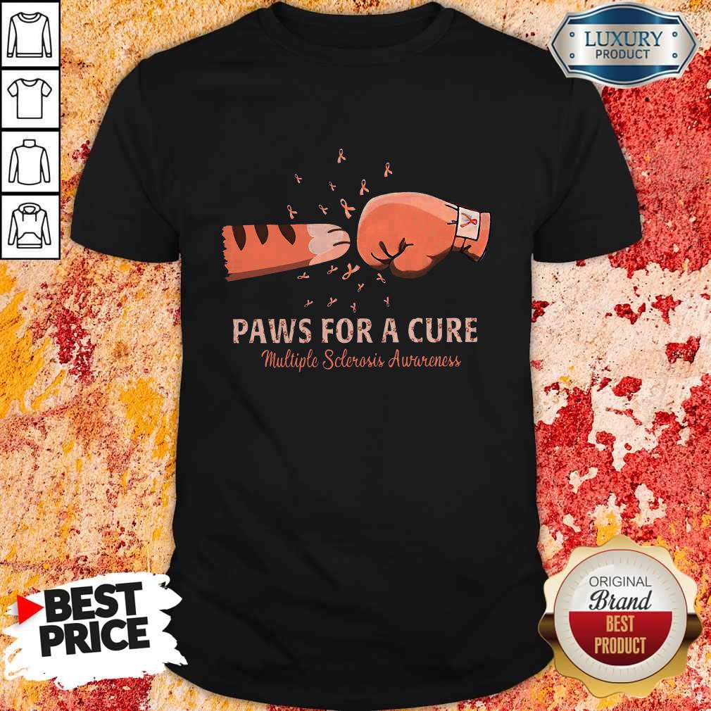 Pretty Paws For A Cure Multiple Sclerosis Awareness Shirt