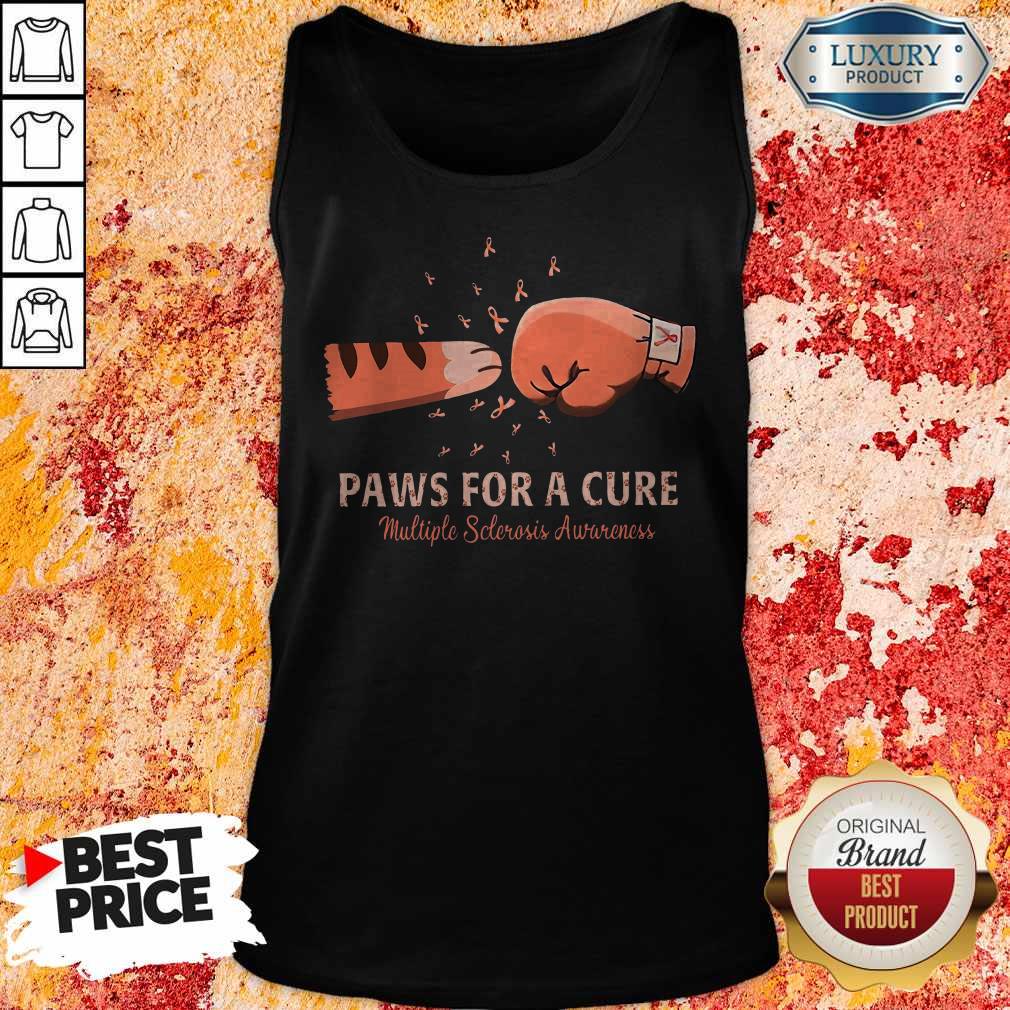 Pretty Paws For A Cure Multiple Sclerosis Awareness Shirt - Image 3